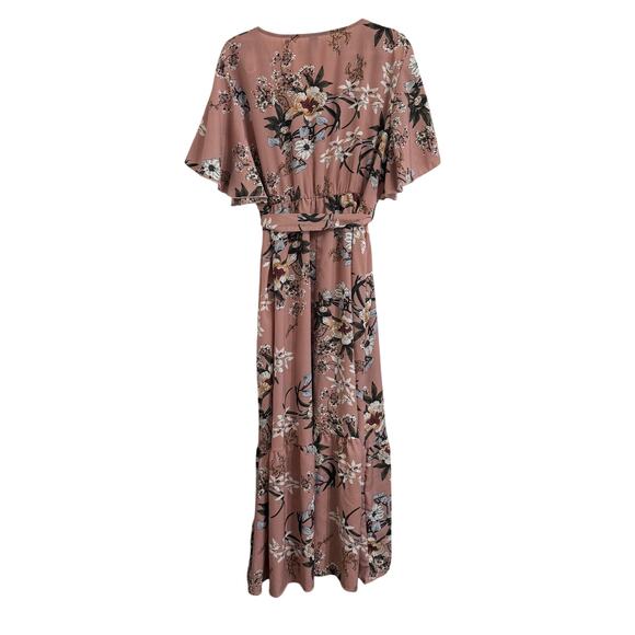 SHEIN Curve 2x Pink Floral Dress Women long Floor Length Plus Size Gown - Picture 2 of 4
